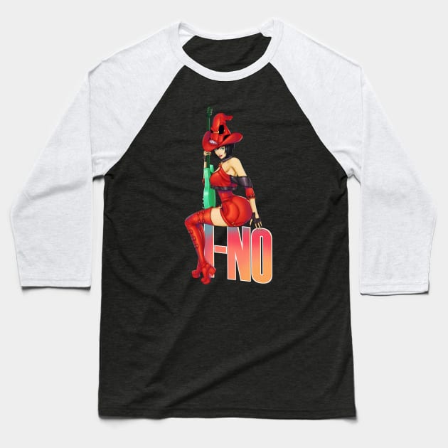 I-No Baseball T-Shirt by RFillustrations